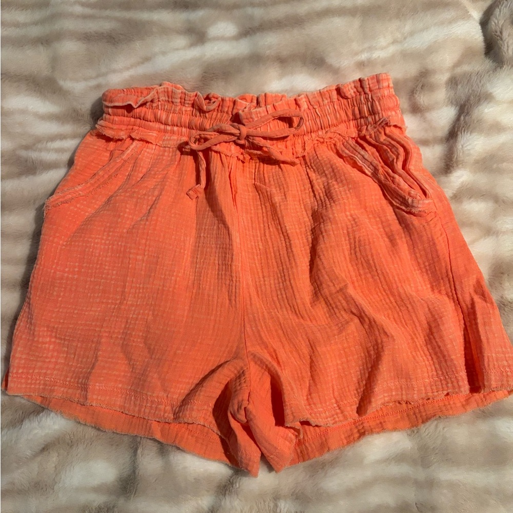 Women's Orange Casual Shorts Zenana medium